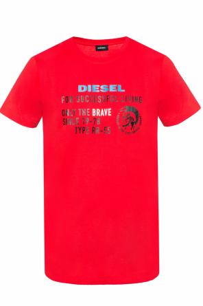 T-shirt with a printed inscription and logo, zdjęcie 1 T-shirt with a printed inscription and logo od Diesel